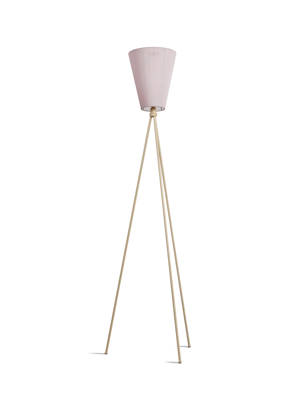 Oslo Wood gulvlampe Jubileums utgave - Muted Pink skjerm