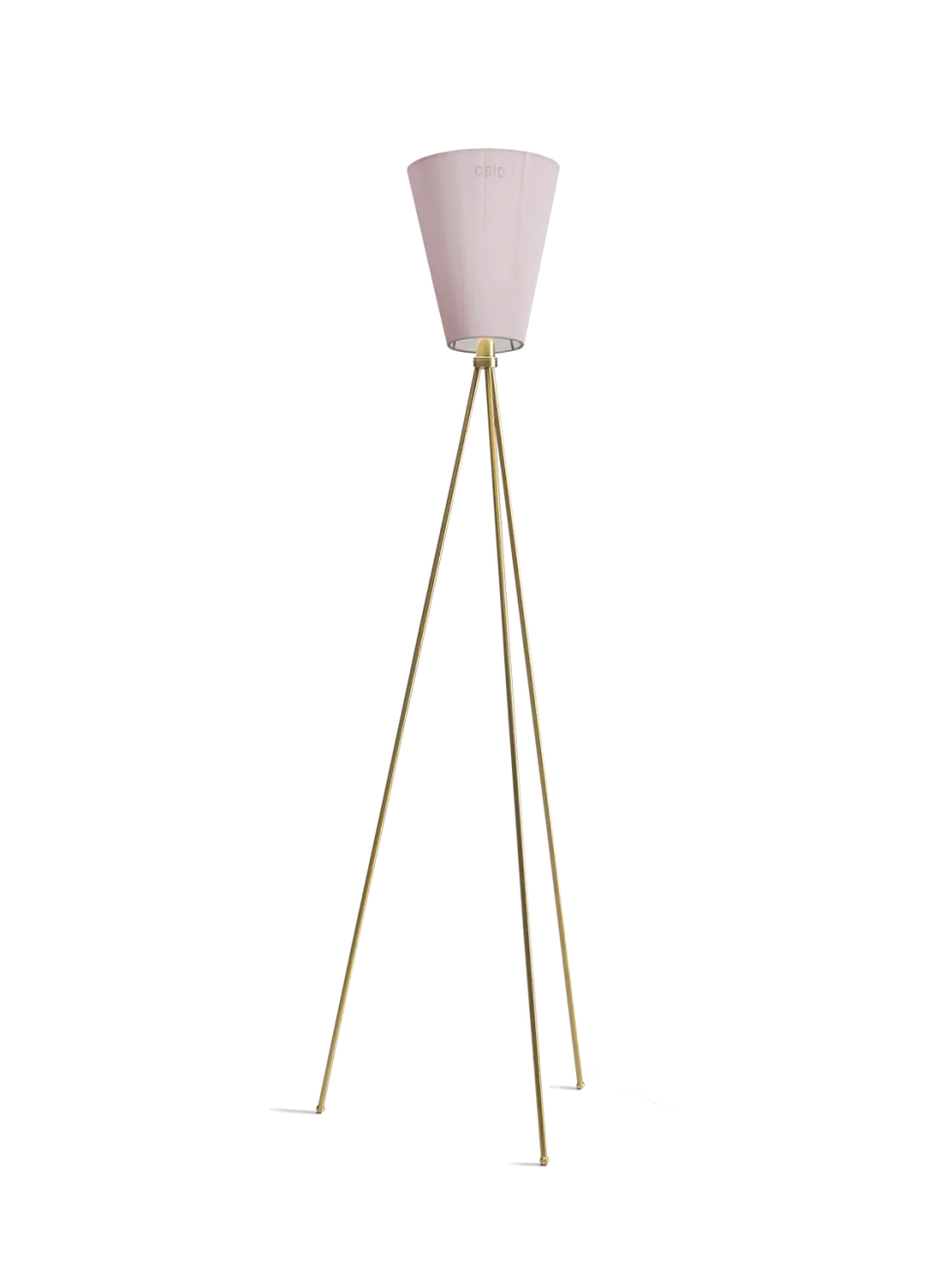 Oslo Wood gulvlampe Jubileums utgave - Muted Pink skjerm