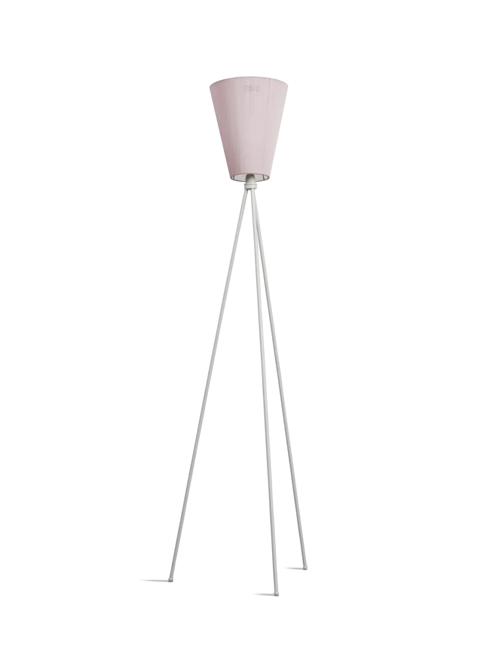 Oslo Wood gulvlampe Jubileums utgave - Muted Pink skjerm