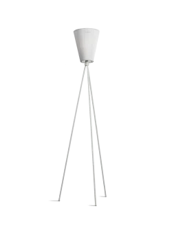 Oslo Wood gulvlampe lysegrå med skjerm