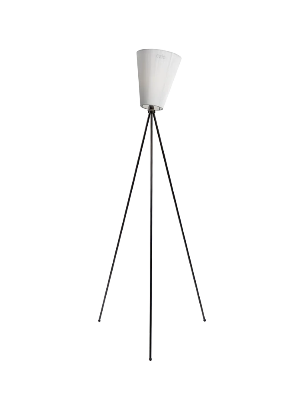 Oslo Wood gulvlampe sort med skjerm