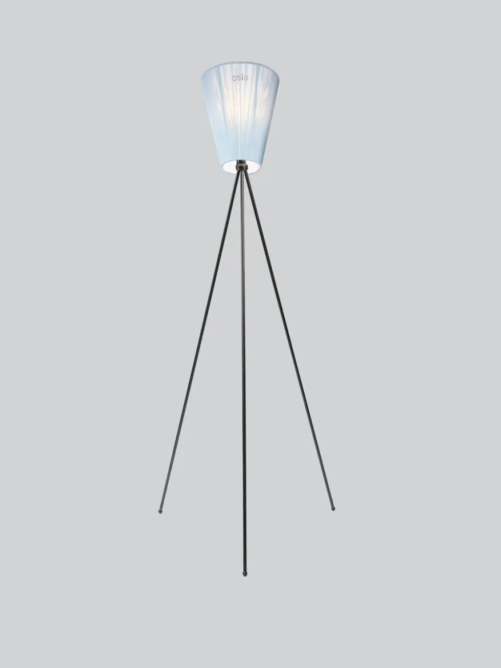Oslo Wood gulvlampe sort med skjerm