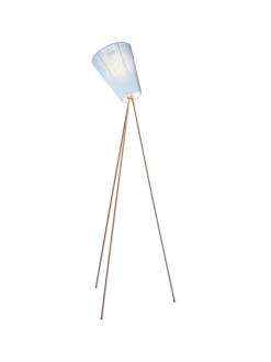 Oslo Wood gulvlampe stål med skjerm