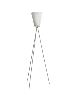 Oslo Wood gulvlampe stål med skjerm