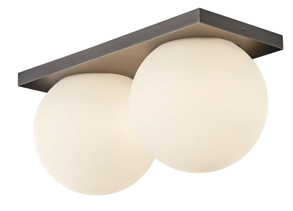 Palla Mini 2-lys vegglampe opalt glass - ø10 IP20 dim to warm