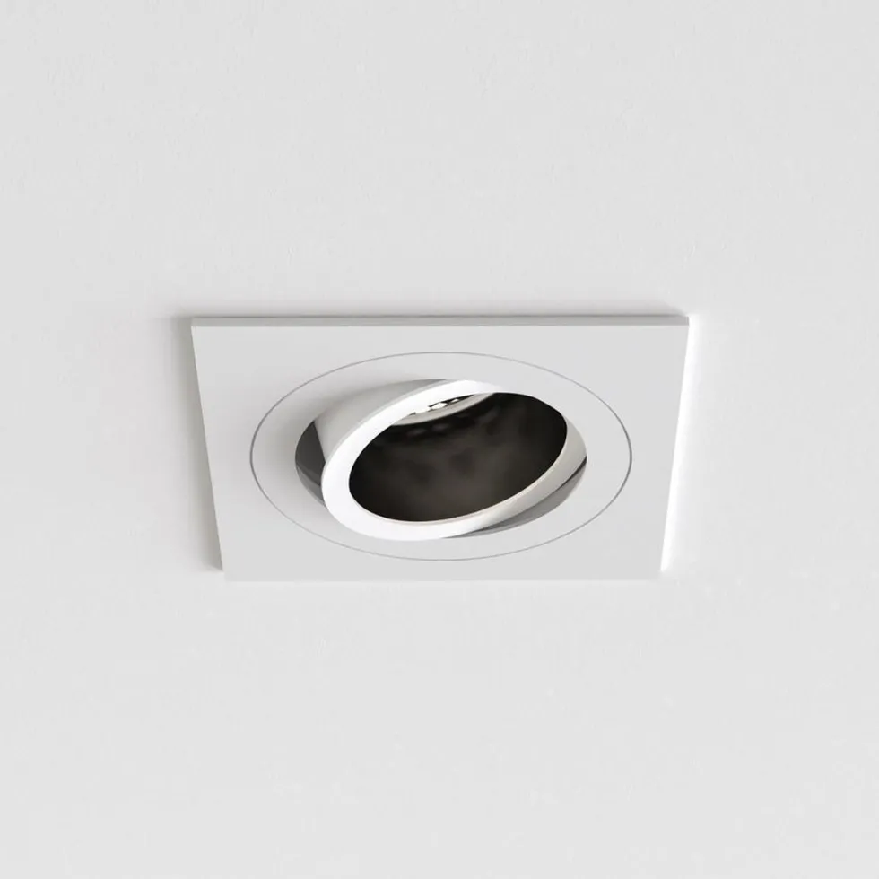 Pinhole Slimline Square justerbar spot GU10 - Hvit