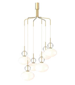 Rizzatto cluster 6 taklampe - 6 lys klynge