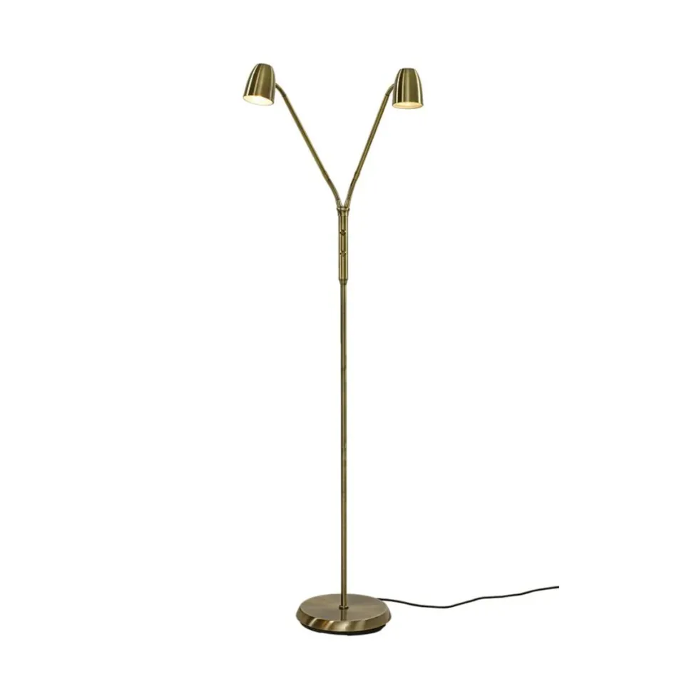 Sandnes gulvlampe - 2 lys m/separat dimmer