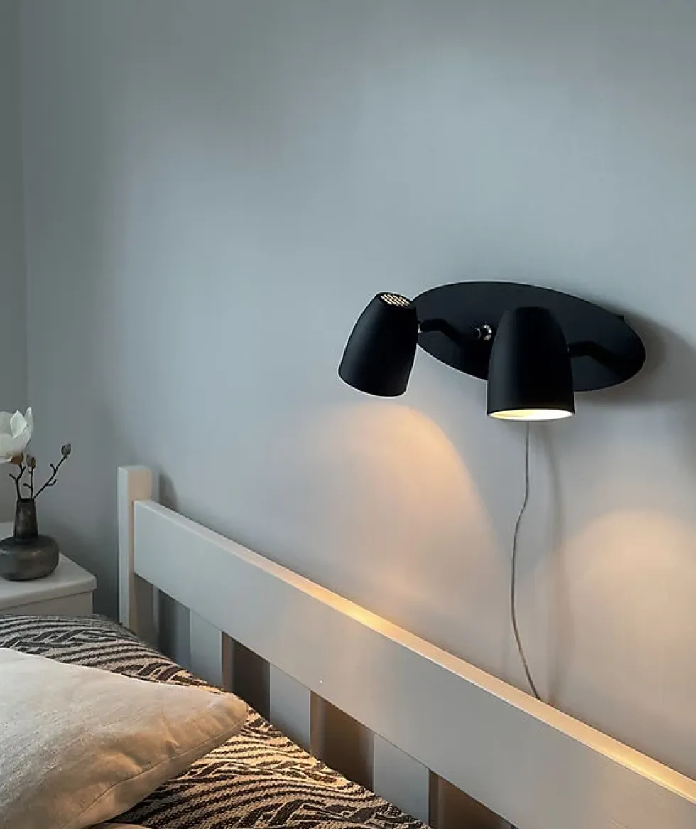 Sandnes vegglampe - 2 lys med dimmere