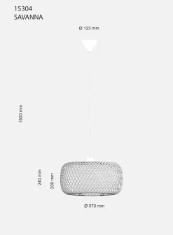 Savanna taklampe Ø57