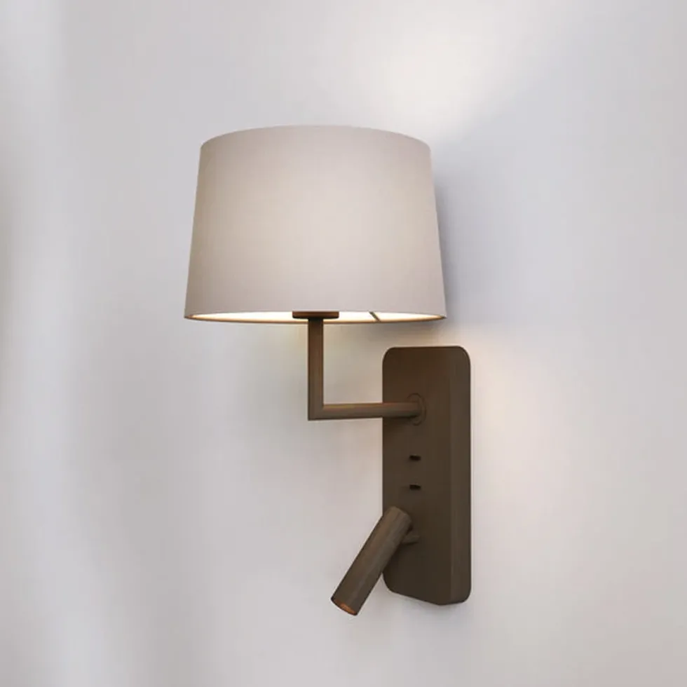 Side by Side Grande vegglampe m/USB