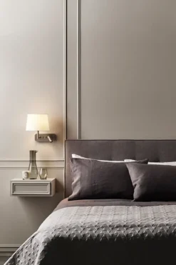 Side by Side vegglampe med skjerm