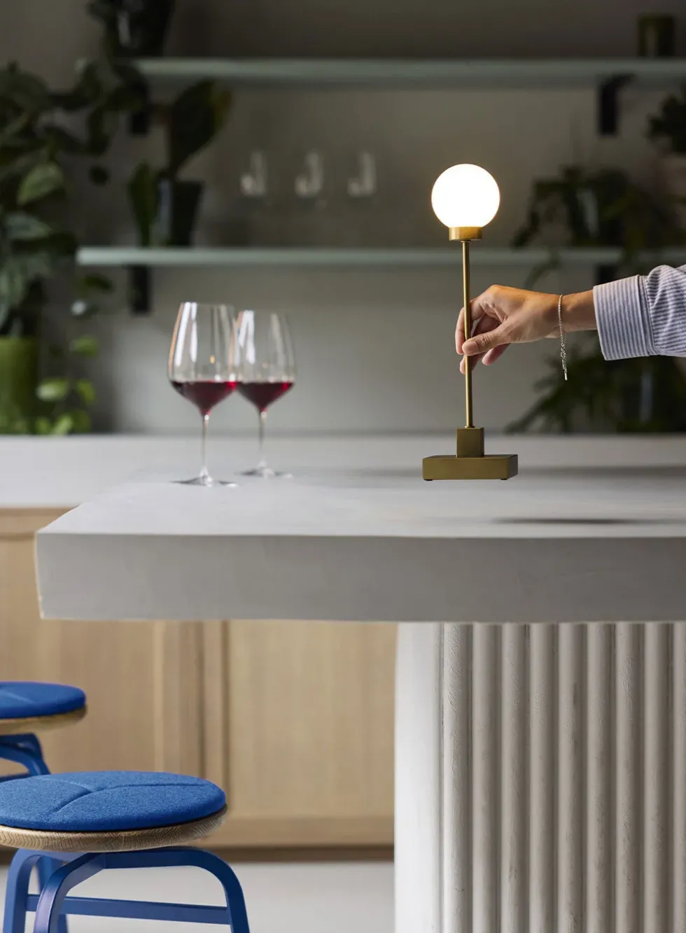 Snowball oppladbare bordlampe