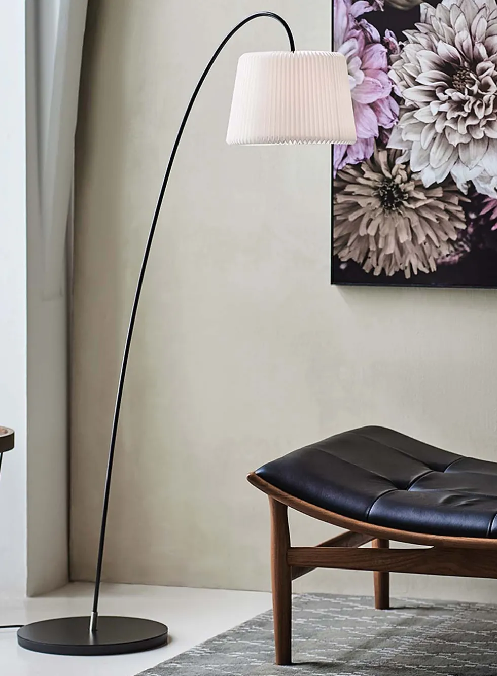 Snowdrop gulvlampe m/skjerm