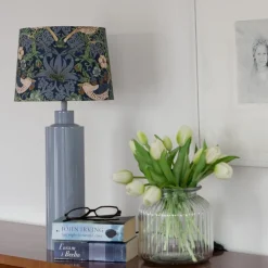 Solo bordlampe m/mønstret skjerm - h57