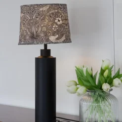Solo bordlampe m/mønstret skjerm - h57