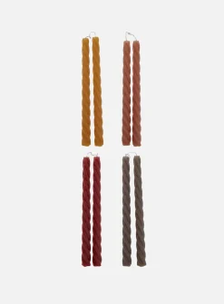 Stearinlys m/twist 2-pk H25 - flere farger