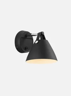 Strap vegglampe - Svart
