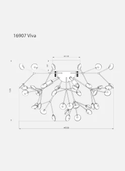 Viva taklampe plafond Ø57