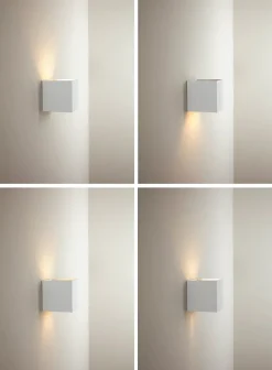 Zanna firkantet vegglampe - opp/ned med vipp